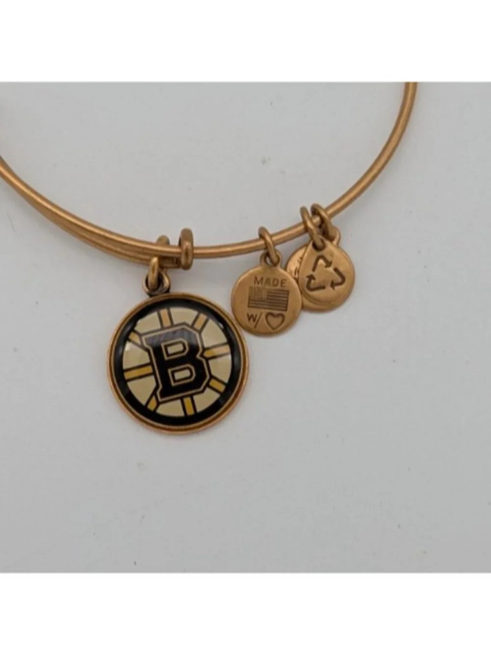 Boston Bruins Alex and Ani Spoked B Color Epoxy Gold TD Garden Exclusive